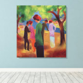 1913年のグリーンジャケットの女性 キャンバスプリント (インサイチュ (ウッドフロア))