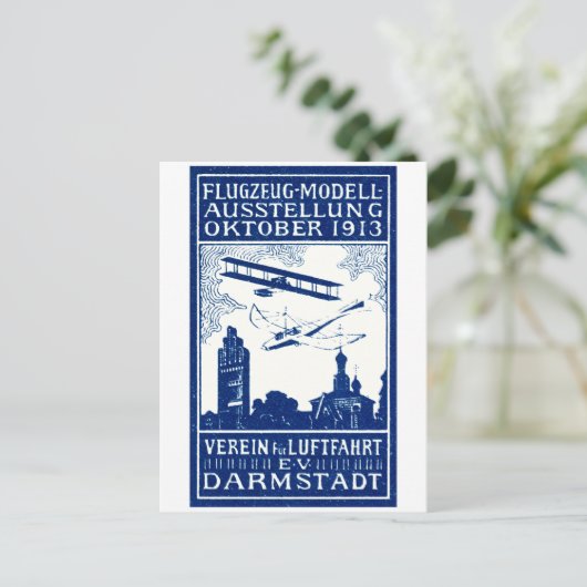 1913年のダルムシュタットのエア・ショー ポストカード (スタンド正面)