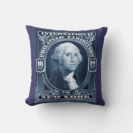 1913年のニューヨークのPhilatelic展示物 クッション (正面)