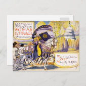 1913年の女性の権利マーチ・ワシントンDC ポストカード (正面/裏面)