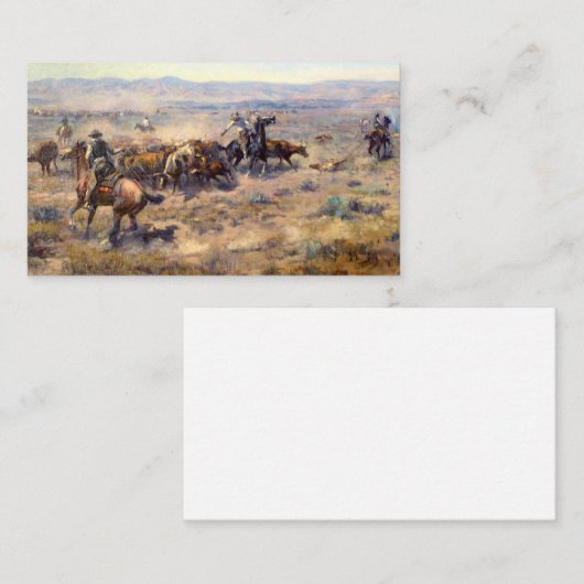 1913年の総括 – Charles Marion Russell 名刺 (正面/裏面)