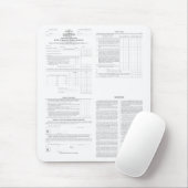 1913年の(4)ページからの元の所得税の型枠1040年 マウスパッド (マウス)