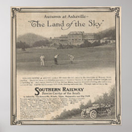 1913年秋のアシェビルNC観光 ポスター