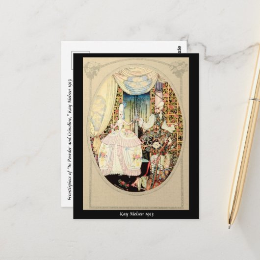 1913年「In Powder and Crinoline」の第一弾 ポストカード (正面/裏面インサイチュ)