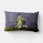 1913豪華: 淡黄緑ヴィンテージのファッションタマキビ ランバークッション (裏面)