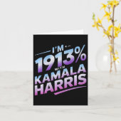1913% 賛成！カマラ・ハリス 2024 カード (黄色い花)