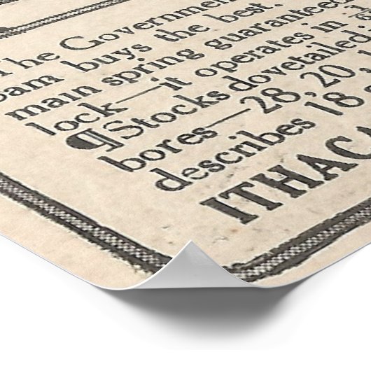 1913 Ithaca Guns広告 ポスター (角)