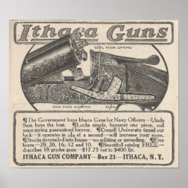 1913 Ithaca Guns広告 ポスター