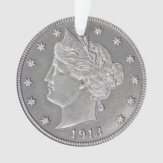 1913 Libertyヘッドニッケルアクリルオーナメント オーナメント (正面)