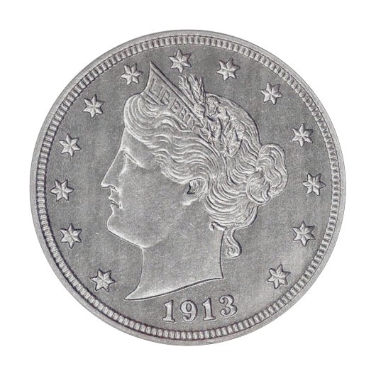 1913 Liberty Headニッケル切削板 カッティングボード (正面)