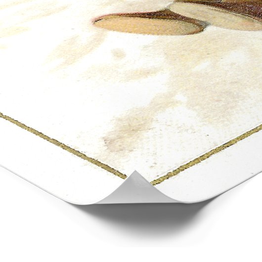 1913 Santa with Teddy Bear and Pipe ポスター (角)