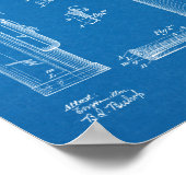 1914ゴルフキャディクラブバッグデザインパテントアートプリント ポスター (角)