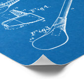 1914ゴルフクラブドライバーデザイン特許アートプリント ポスター (角)