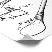 1914ゴルフクラブドライバーデザイン特許アートプリント ポスター (角)