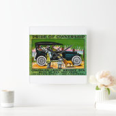 1914チャンドラー自動車ポスター スクエア壁時計 (ホーム)