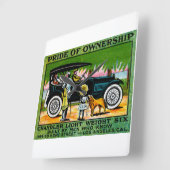 1914チャンドラー自動車ポスター スクエア壁時計 (傾斜)