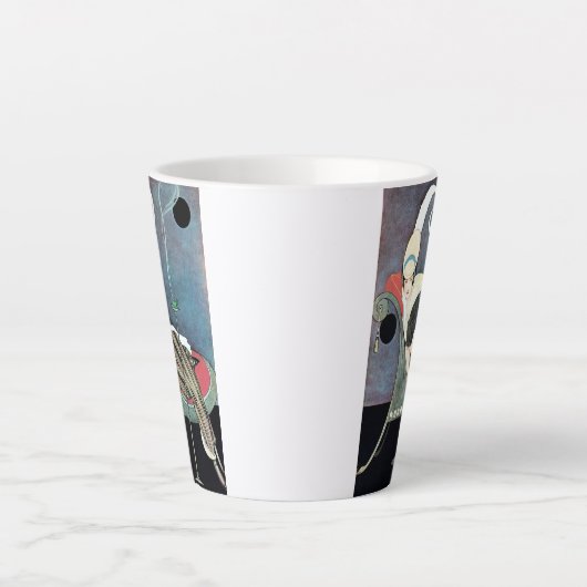 1914ヘレンドライデンファッション女性カバーイラストレーション カフェラテマグ (正面)