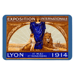 1914リヨン国際的万博ポスター マグネット