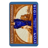 1914リヨン国際的万博ポスター マグネット (縦)