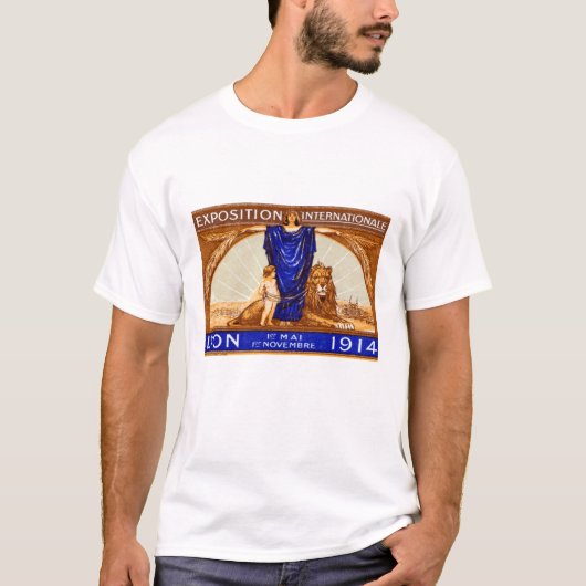1914リヨン国際的万博ポスター Tシャツ (正面)