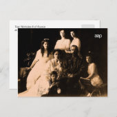 1914ロシアの王室の年ファミリー ポストカード (正面/裏面)