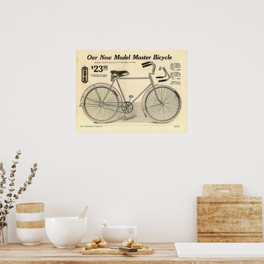 1914ヴィンテージシール主自転車アドアートポスター ポスター (キッチン)