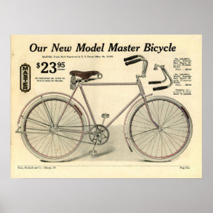 1914ヴィンテージシール主自転車アドアートポスター ポスター