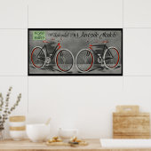 1914ヴィンテージシール少年自転車広告アートポスター ポスター (キッチン)