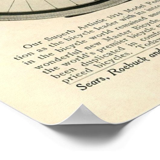 1914ヴィンテージシール無双サイクリング広告ポスター ポスター (角)