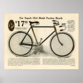 1914ヴィンテージシール無双サイクリング広告ポスター ポスター (正面)