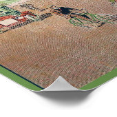 1914ヴィンテージシール自転車広告アートポスター ポスター (角)