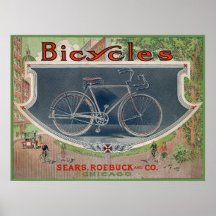 1914ヴィンテージシール自転車広告アートポスター ポスター