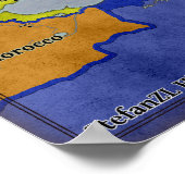 1914年のヨーロッパの地図 ポスター (角)