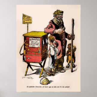 1914年のヴィンテージ漫画アルゼンチン危機 ポスター