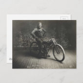 1914年の世界記録のオートバイレースノートン·カンザス ポストカード (正面/裏面)