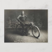 1914年の世界記録のオートバイレースノートン·カンザス ポストカード (正面)