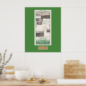 1914年の地図落ちた、リーフレイクとタラク ポスター (キッチン)