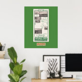 1914年の地図落ちた、リーフレイクとタラク ポスター (ホームオフィス)