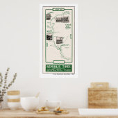 1914年の地図、トラックとヴェルディ ポスター (キッチン)