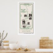 1914年の地図、SFからペタルマ ポスター (キッチン)