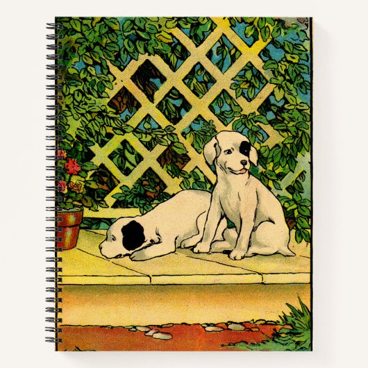 1914年の2匹の犬の好奇心 ノートブック (正面)