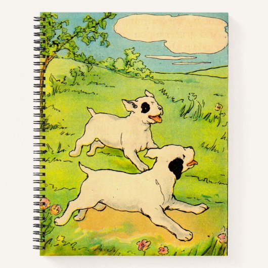 1914年の2匹の犬の子供向け本のイラスト ノートブック (正面)