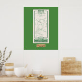 1914年タホ湖地図 ポスター (キッチン)