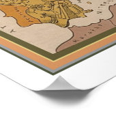 1914年ドイツのWWIマンガのヨーロッパ地図 ポスター (角)