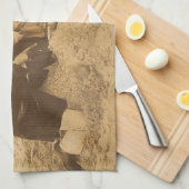 1914年ドイツRPPCのビーチおもしろい キッチンタオル (四つ折り)