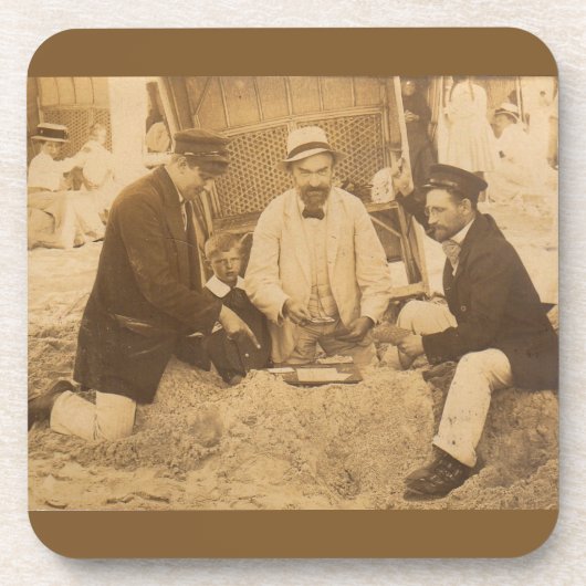 1914年ドイツRPPCのビーチおもしろい コースター (正面)