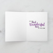 1914年ピンク色の女性と男性運プレゼント シーズンカード (内部)