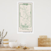 1914年ヨセミテ渓谷の地図 ポスター (キッチン)