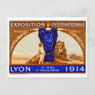 1914年リヨン国際博覧会ポスター ポストカード
