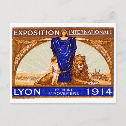 1914年リヨン国際博覧会ポスター ポストカード (正面)